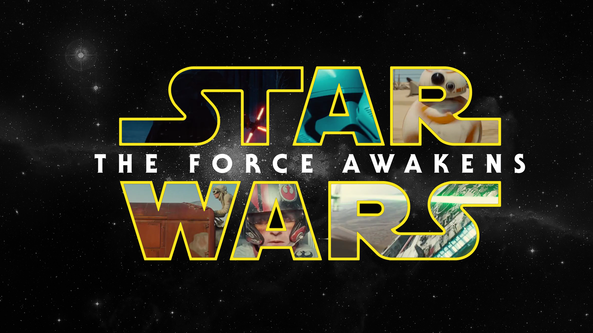 Star Wars: The Force Awakens Logo on a black background