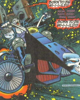 Lobo on his space cycle