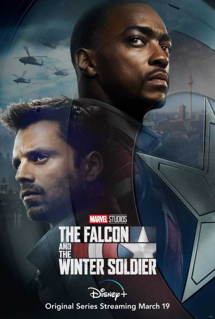 Anthony Mackie and Sebastian Stan front and centre on the The Falcon and The Winter Soldier poster